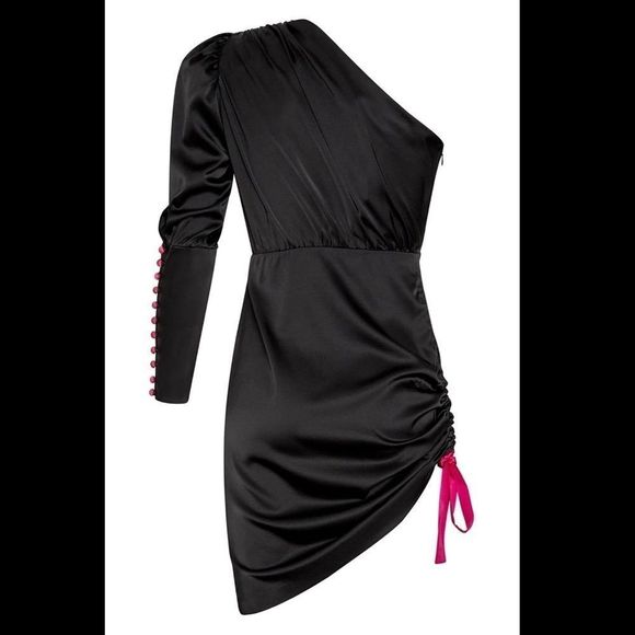 RETROFETE Neva One-Shoulder Cocktail Dress for Events & Parties!  NWOT / Size S - Picture 2 of 11